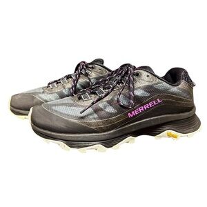 Merrell Moab Speed Trail-Floatpro Hiking Black/Purple Sneakers Size-8.5 EUC